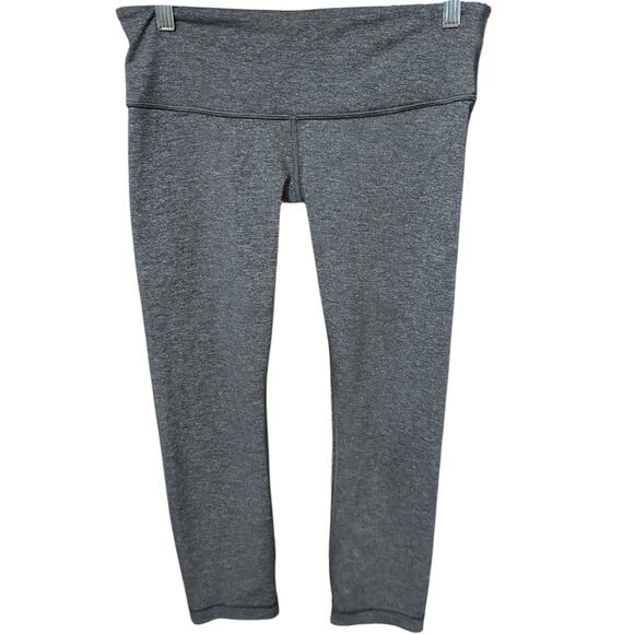 Lululemon Leggings 6 Women’s Running Yoga Capris Heather Grey Cropped Neutral - Picture 1 of 7